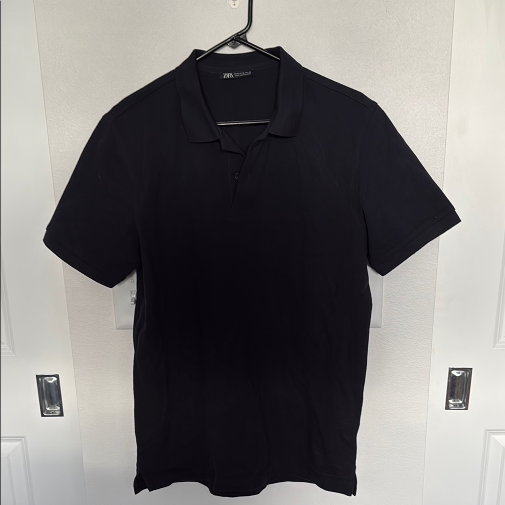 Zara Men Dark Blue Polo Shirt